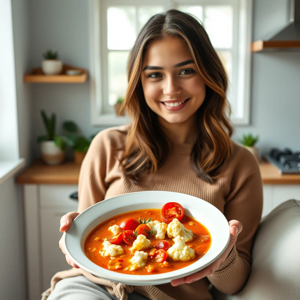 Instant Pot Tomato Cauliflower Soup – vegetarian recipe