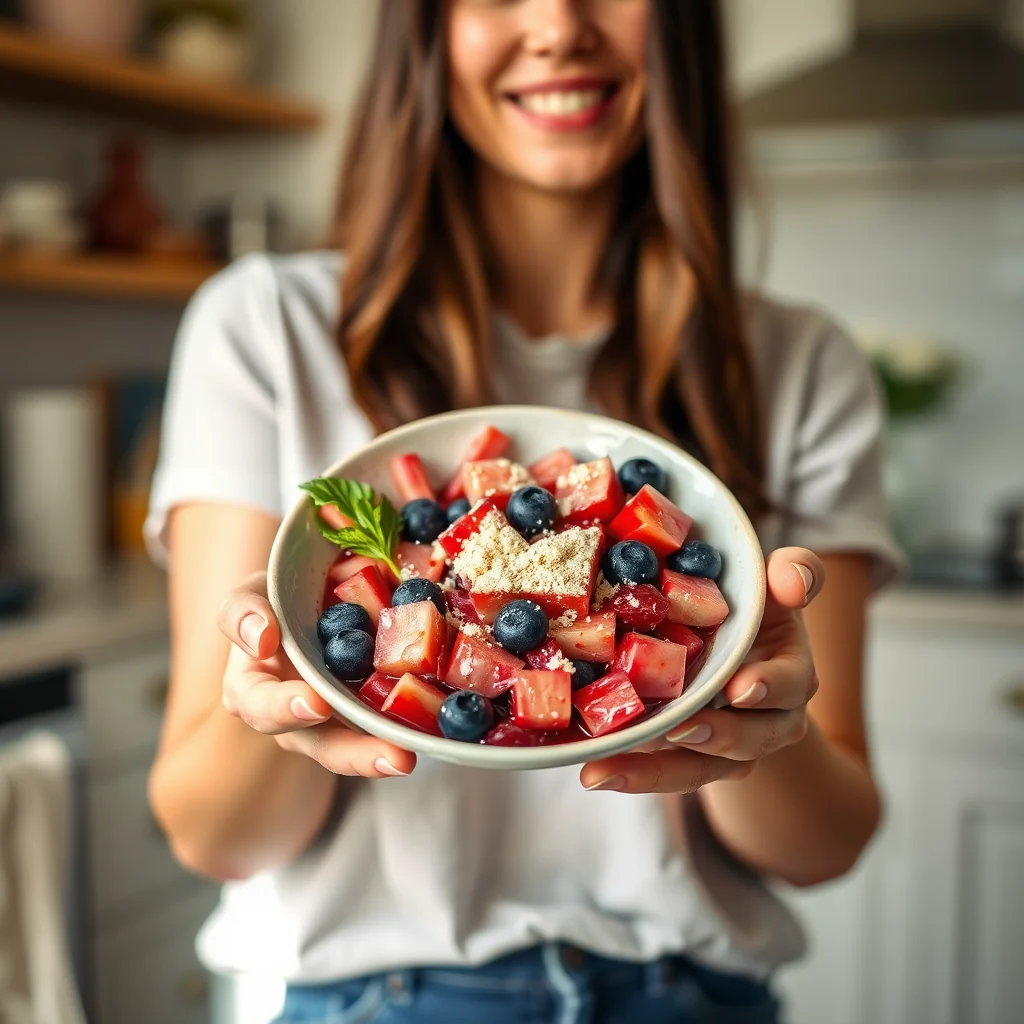 Instant Pot Rhubarb Berry Compote (Keto-Friendly) – vegetarian recipe