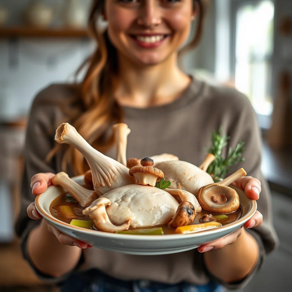 Pressure Cooker Chicken and Mushroom Stock – vegetarian recipe