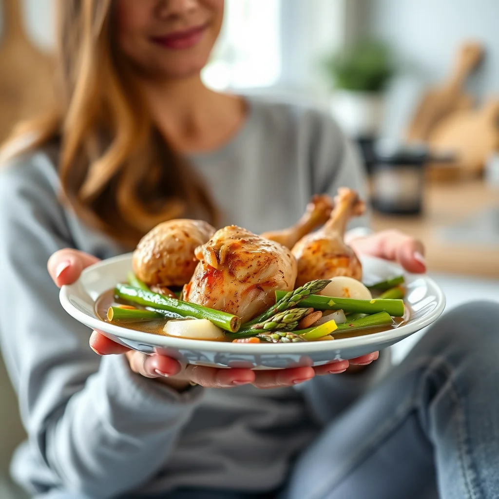Pressure Cooker Roast Chicken and Asparagus Stock – vegetarian recipe