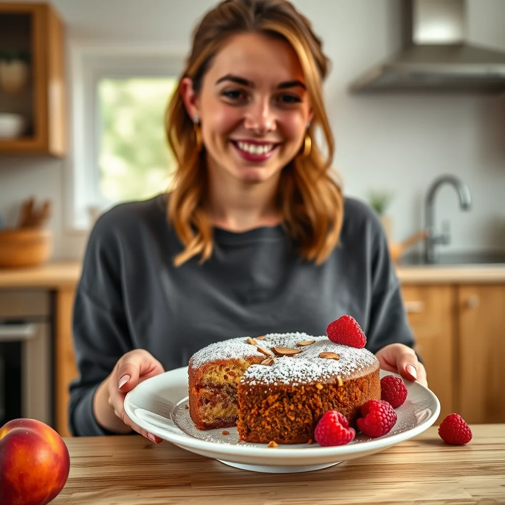 Keto Instant Pot Peach Raspberry Cake – vegetarian recipe
