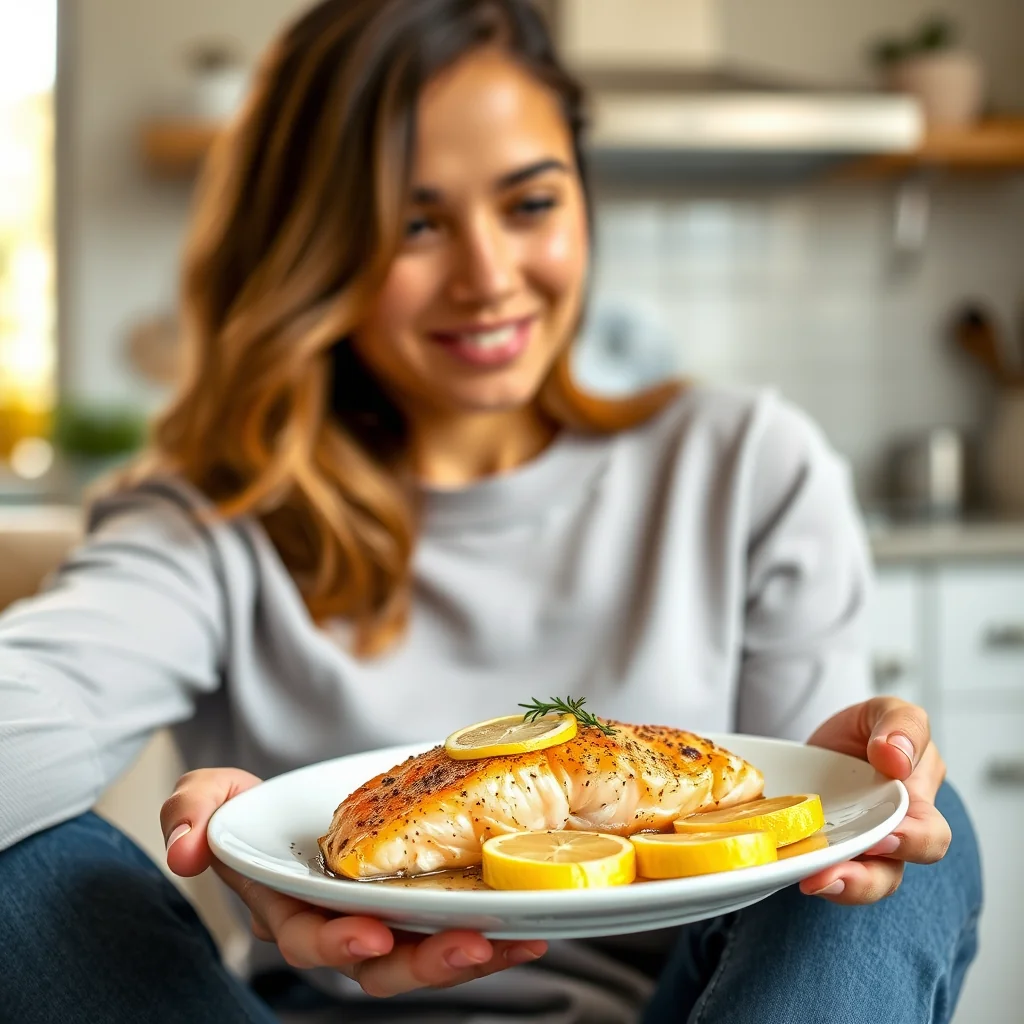 Keto Baked Salmon with Lemon and Butter – vegetarian recipe