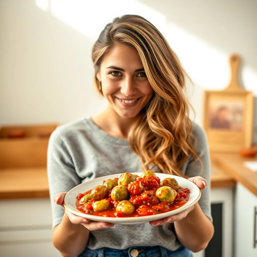 Saucy Passata Brussels Sprouts – vegetarian recipe