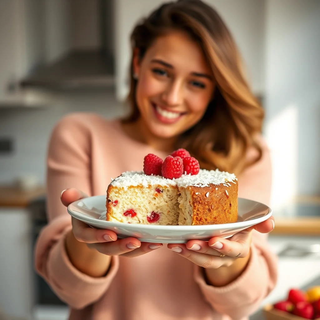 Instant Pot Keto Raspberry Coconut Cake – vegetarian recipe