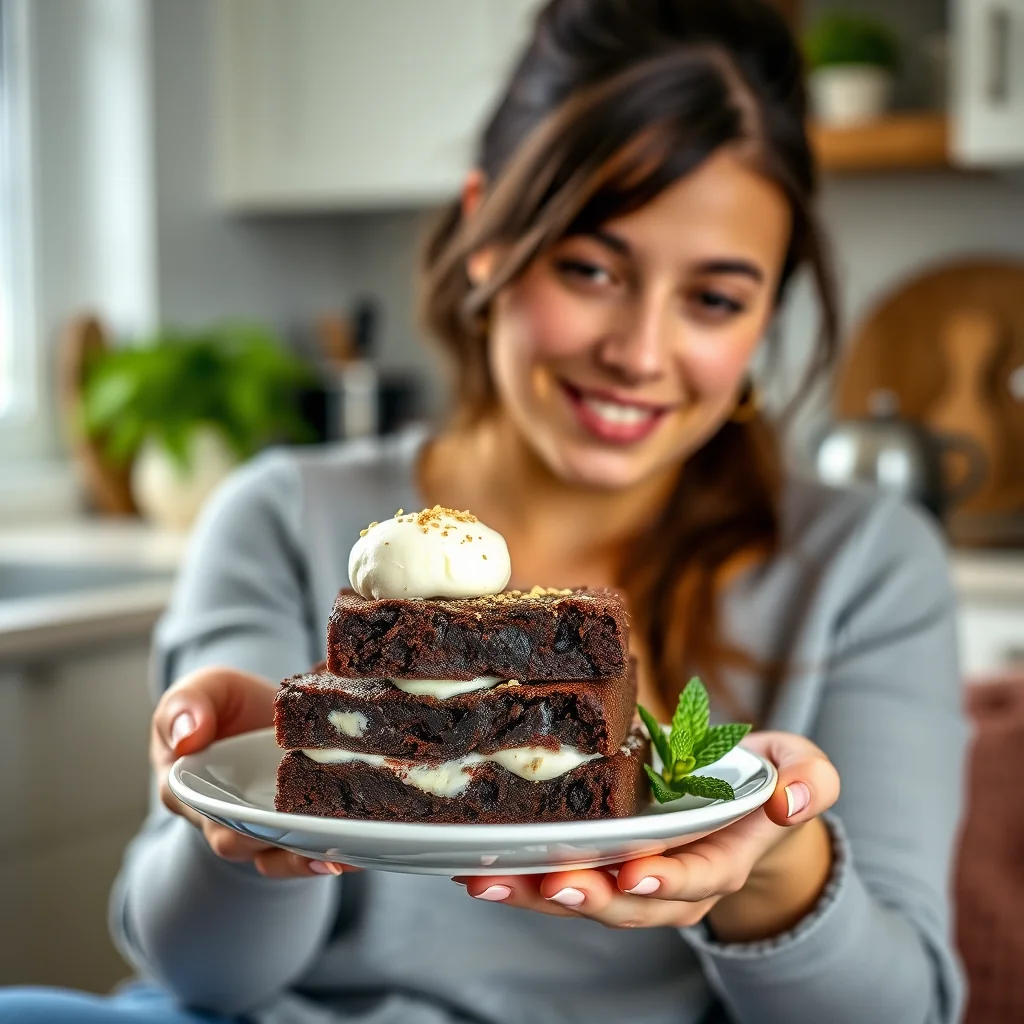 Keto Mint Hazelnut Brownies (Instant Pot) – vegetarian recipe