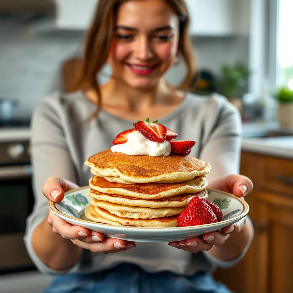 Instant Pot Keto Pancakes with Strawberry Cream – vegetarian recipe