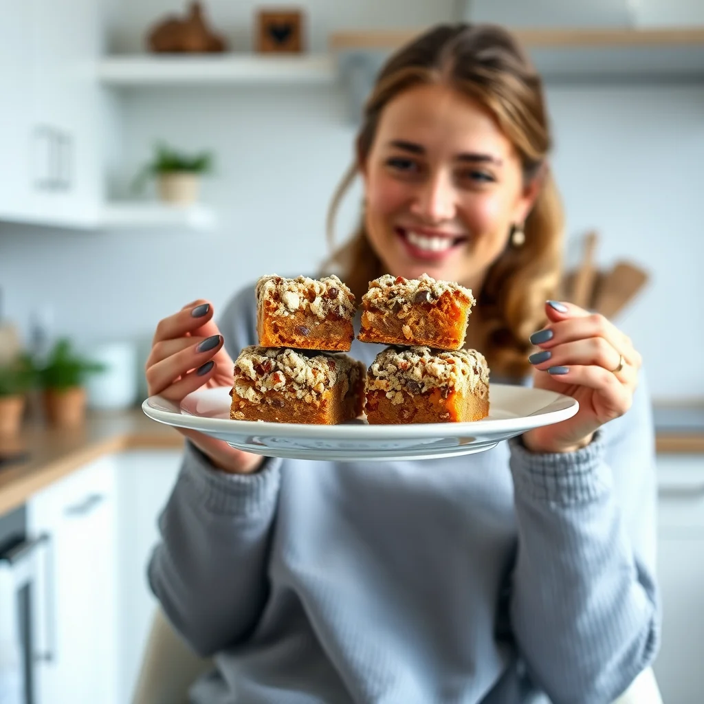 Keto Sweet Potato Crumble Bars – vegetarian recipe