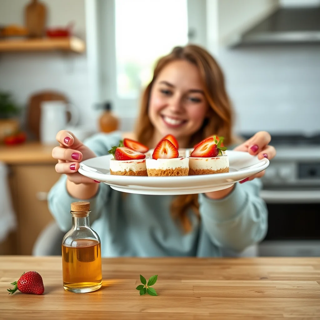 No-Bake Strawberry Cheesecake Bites – vegetarian recipe