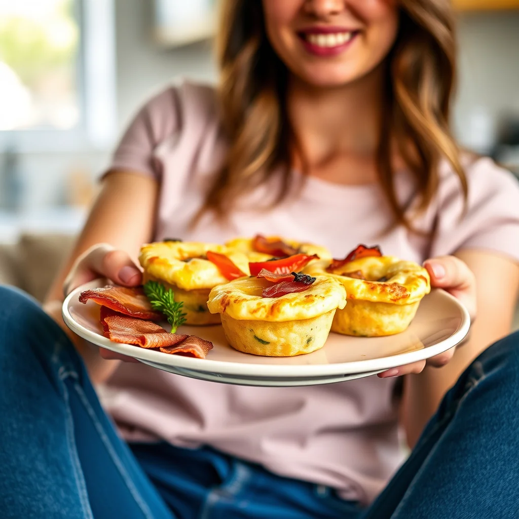 Bacon, Gruyère, and Roasted Red Pepper Egg Muffins – vegetarian recipe