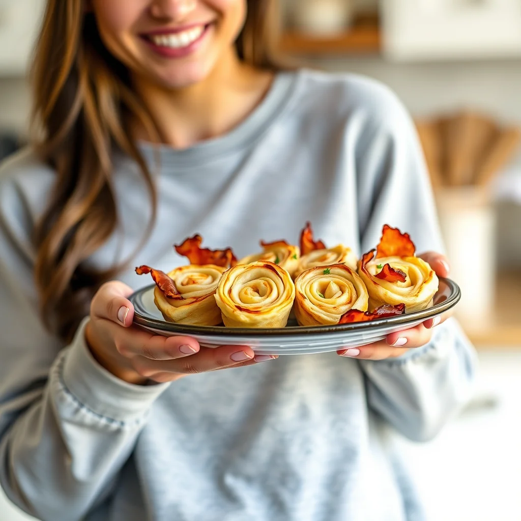 Low-Carb Bacon Cheddar Pinwheels – vegetarian recipe