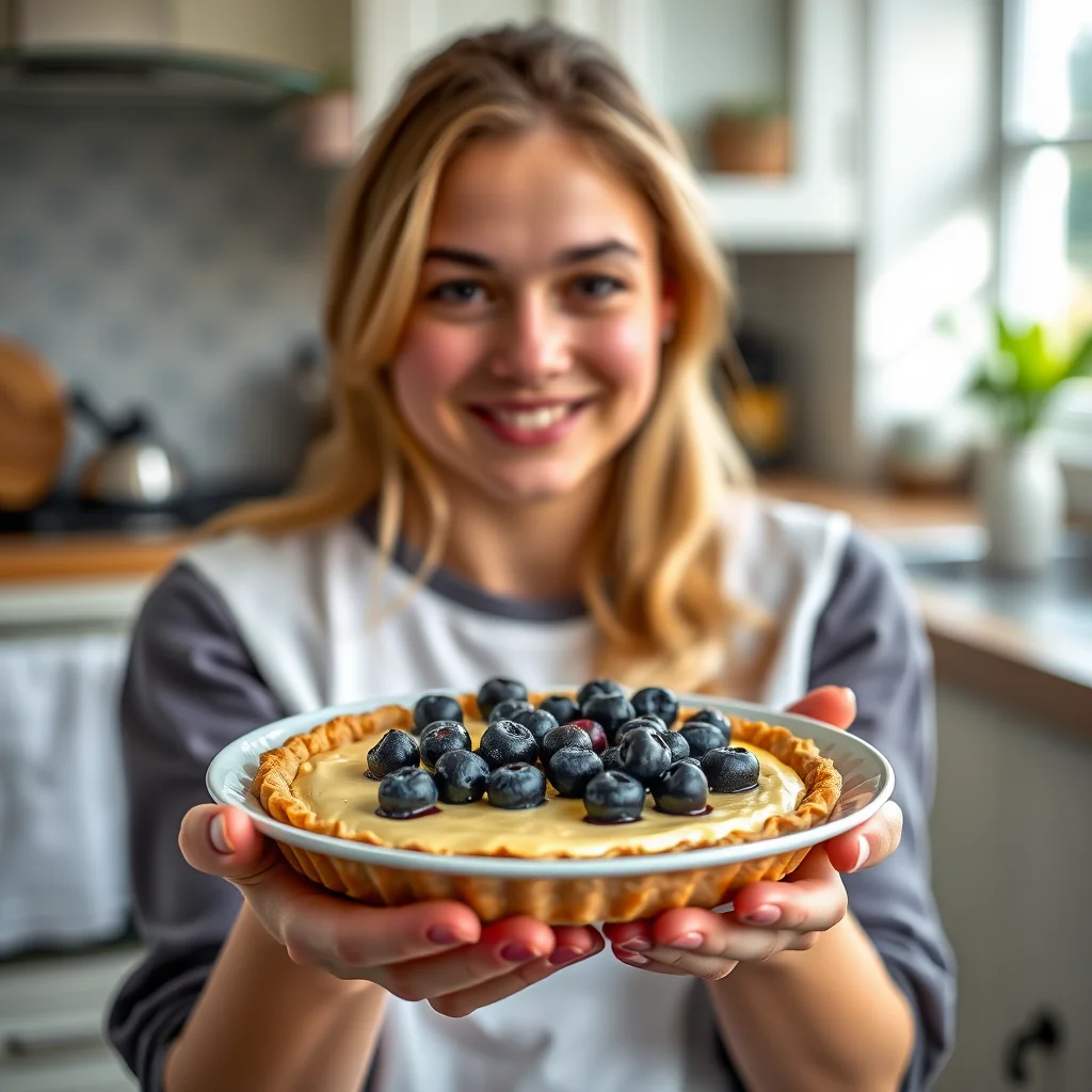 Show-Stopping Blueberry Custard Tart – vegetarian recipe
