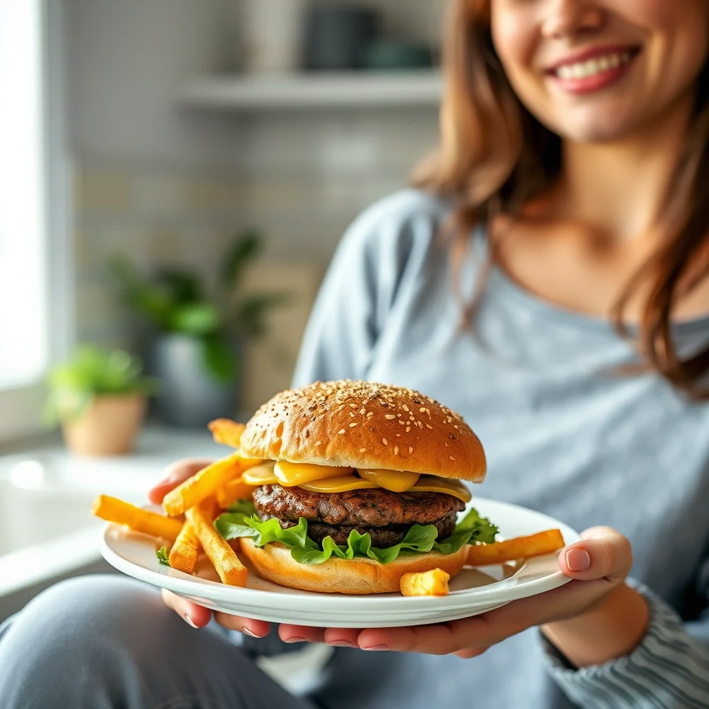 Bunless Beef Burgers with Crispy Halloumi Fries – vegetarian recipe
