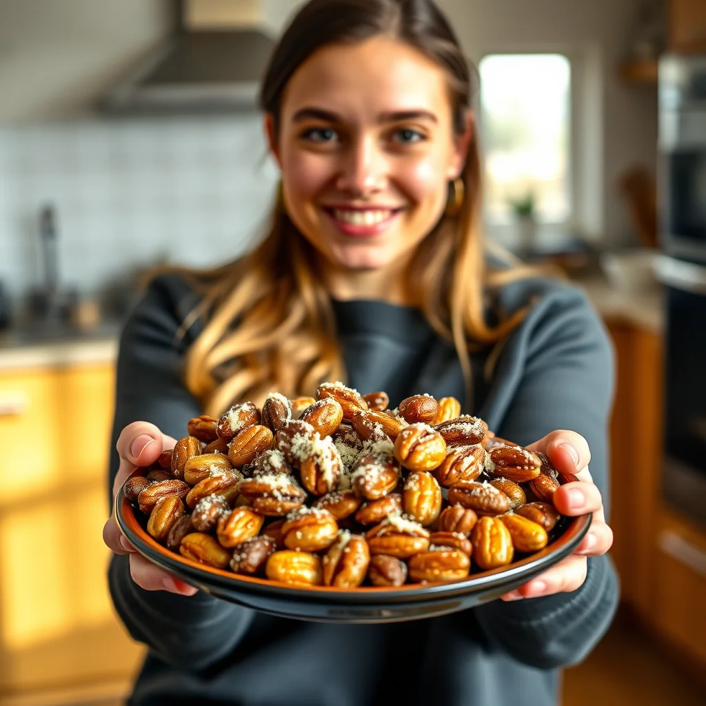 Parmesan Roasted Mixed Nuts – vegetarian recipe