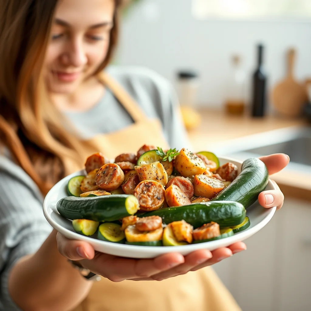 Zucchini and Sausage Casserole – vegetarian recipe