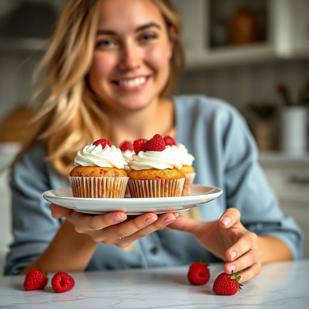Keto Raspberry Cupcakes with Coconut Cream Frosting – vegetarian recipe
