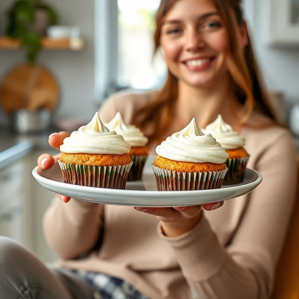 Keto Zucchini Cupcakes with Cream Cheese Frosting – vegetarian recipe