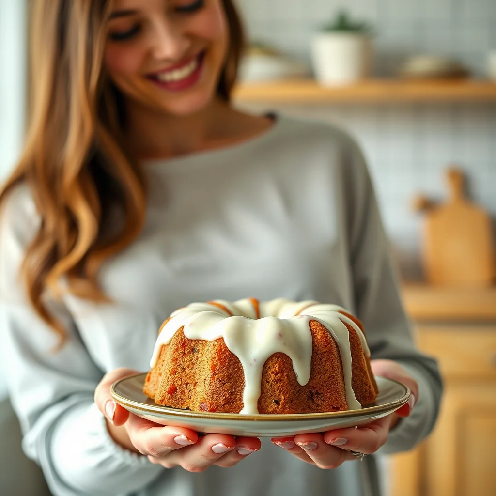 Keto Pound Cake with Vanilla Glaze – vegetarian recipe