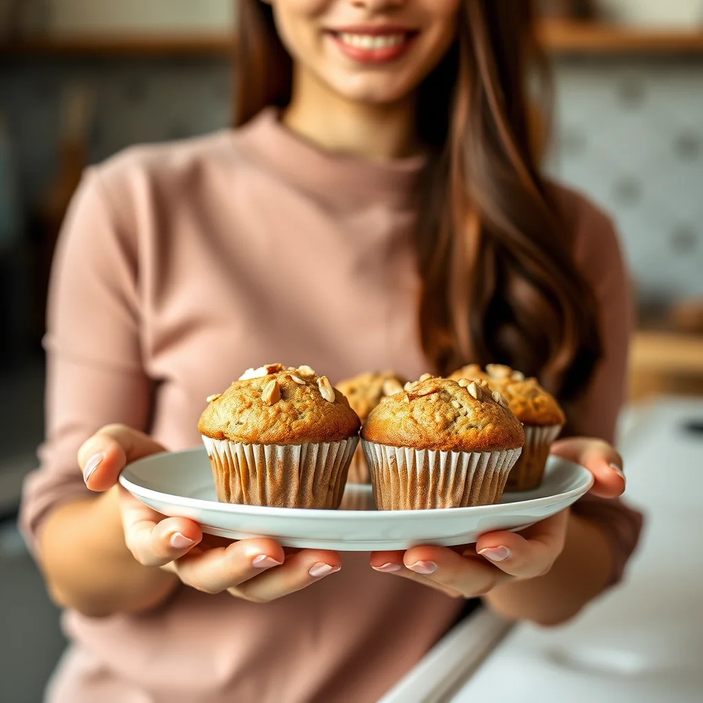Healthy Apple & Almond Muffins (Gluten-Free) – vegetarian recipe