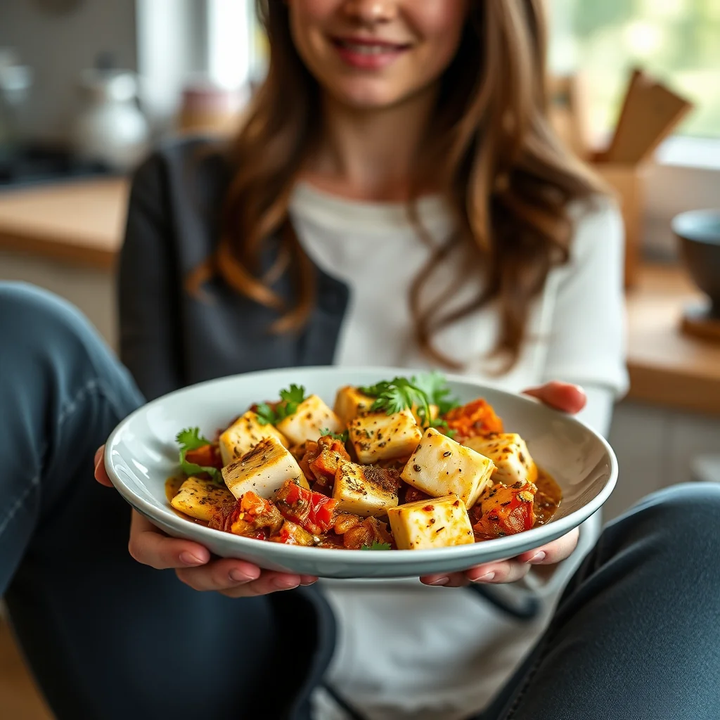 Vegetarian Low-Carb Halloumi Jalfrezi – vegetarian recipe
