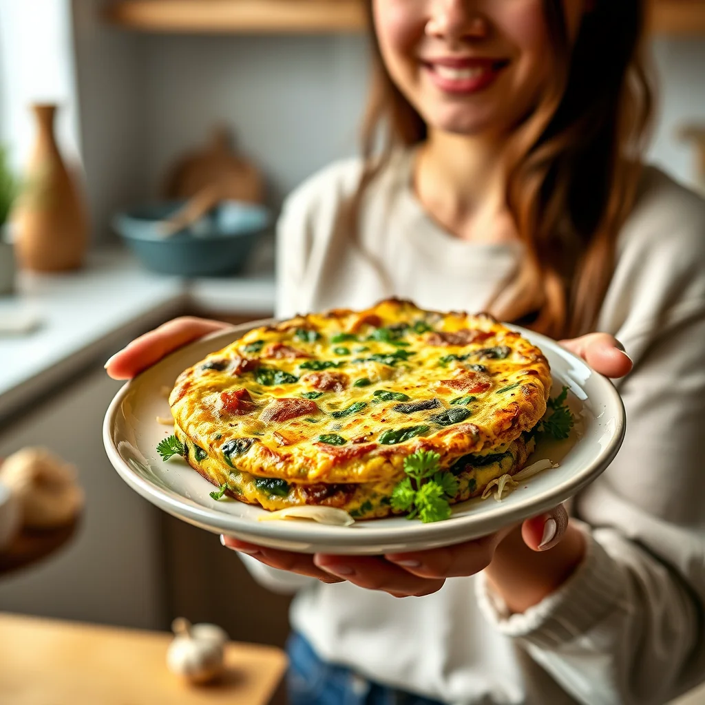 Slow Cooker Green Frittata – vegetarian recipe