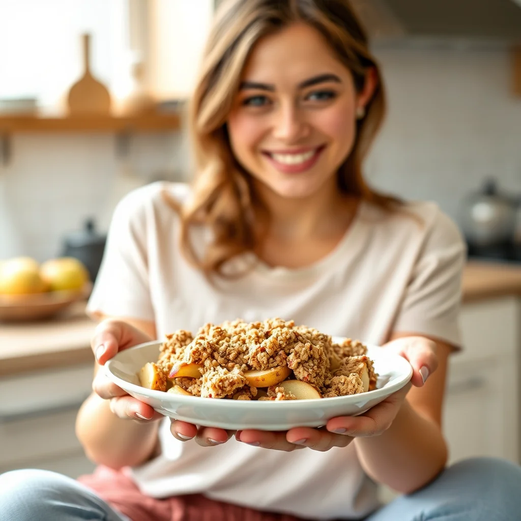 Low-Carb Mock Apple Pie Crumble (Slow Cooker) – vegetarian recipe