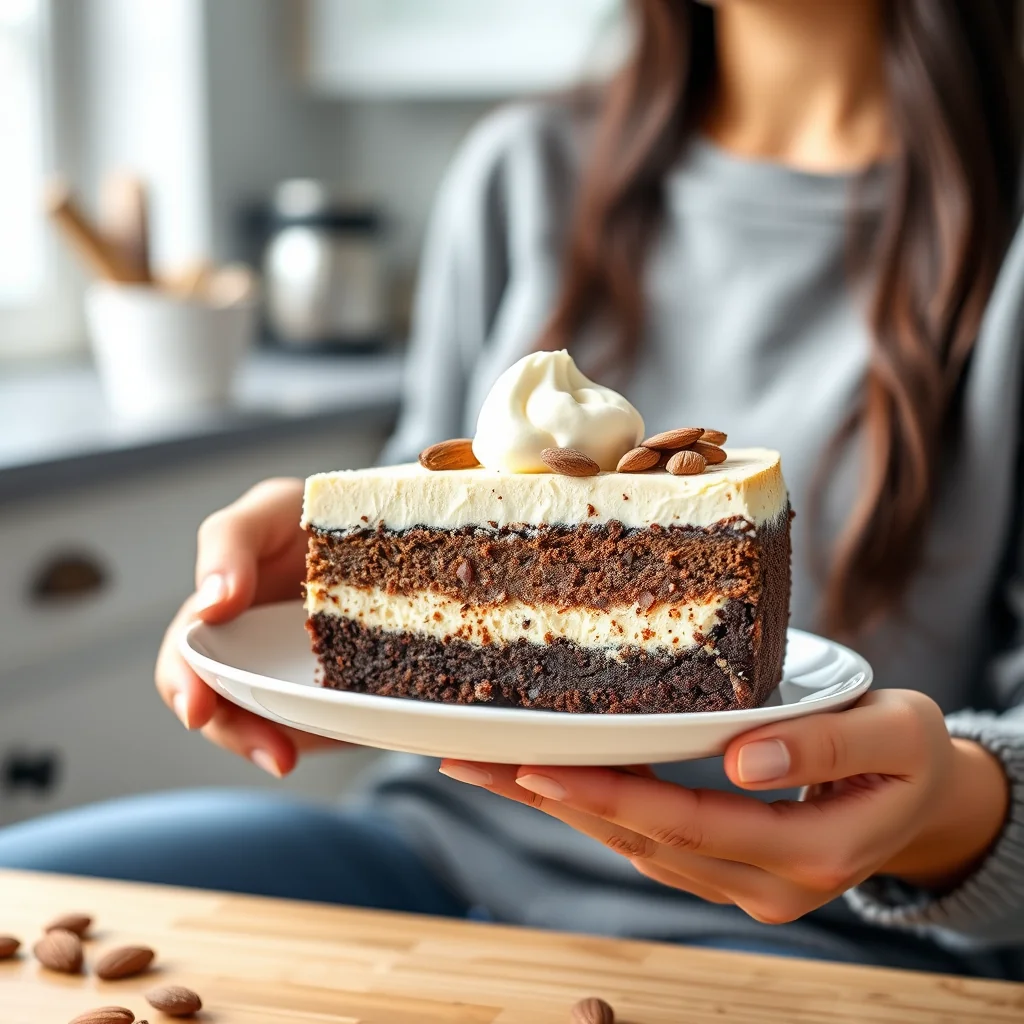Keto Slow Cooker Brownie Almond Cheesecake – vegetarian recipe
