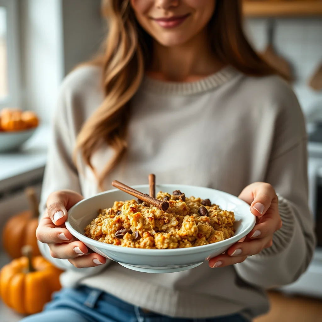 Slow Cooker Keto Pumpkin Spice Oatmeal – vegetarian recipe
