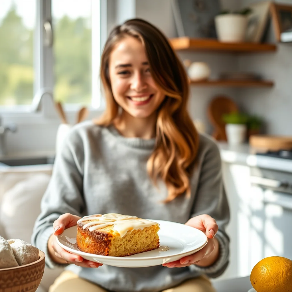 A Slice of Sunshine: My Keto Lemon Drizzle Cake – vegetarian recipe