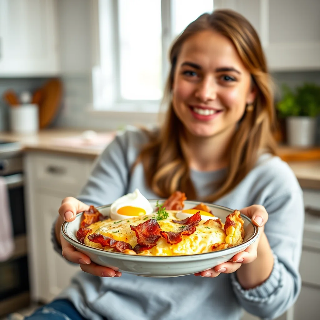 Slow Cooker Bacon and Egg Casserole – vegetarian recipe