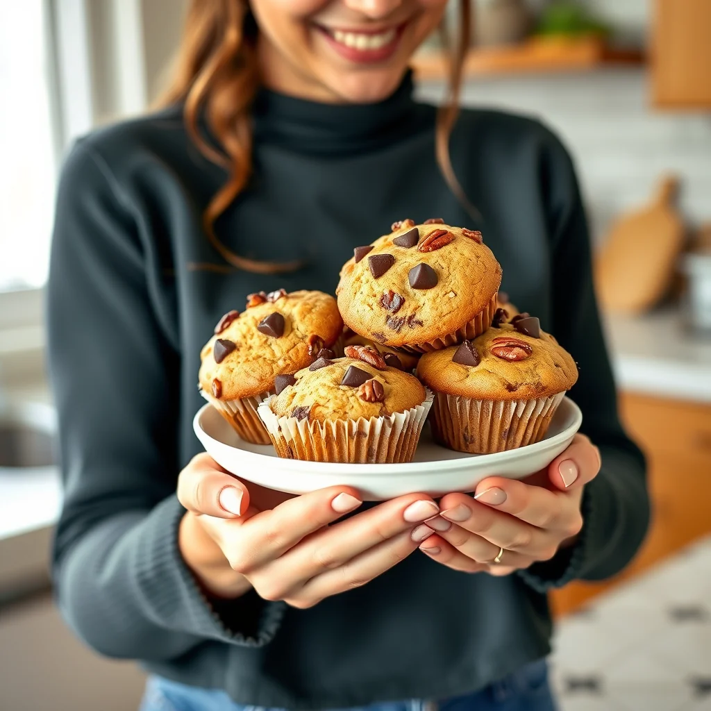 Keto Pecan Chocolate Chip Muffins – vegetarian recipe
