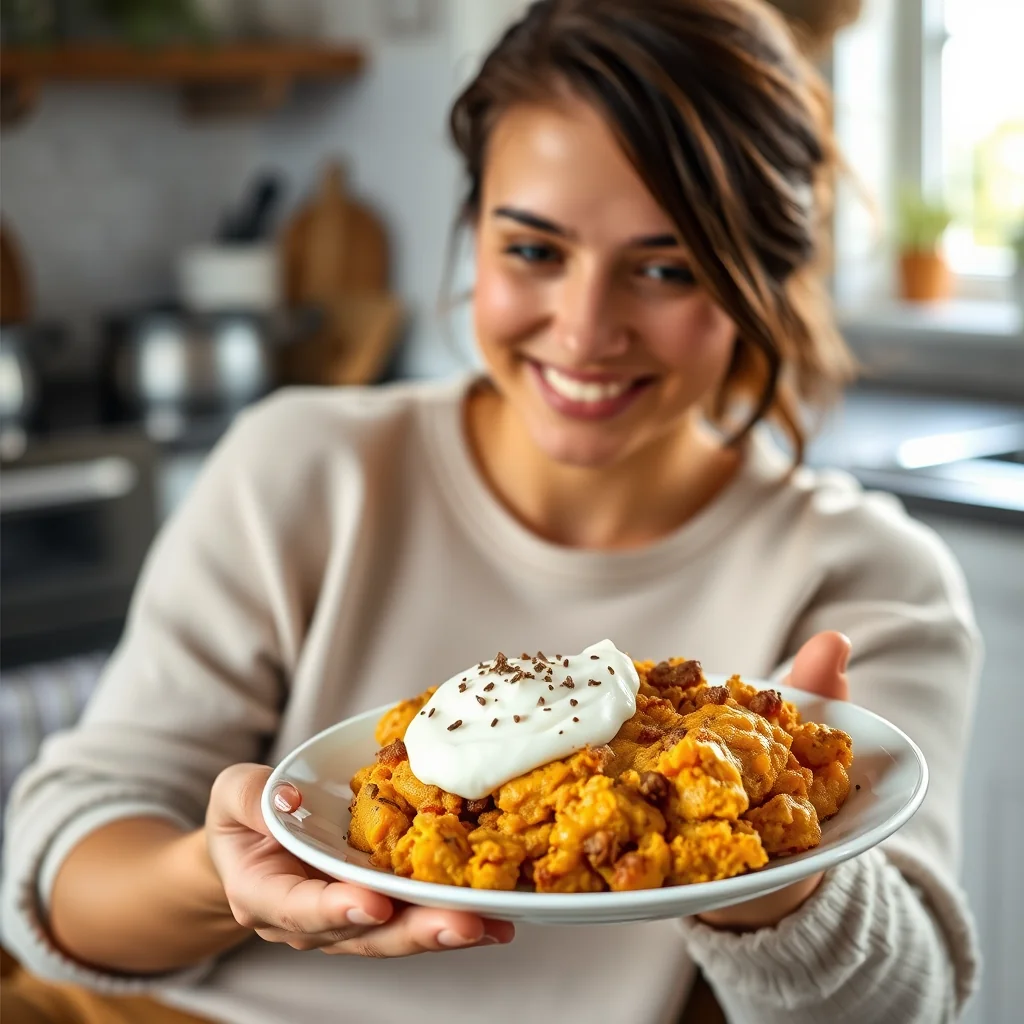 Slow Cooker Pumpkin Breakfast Bake – vegetarian recipe