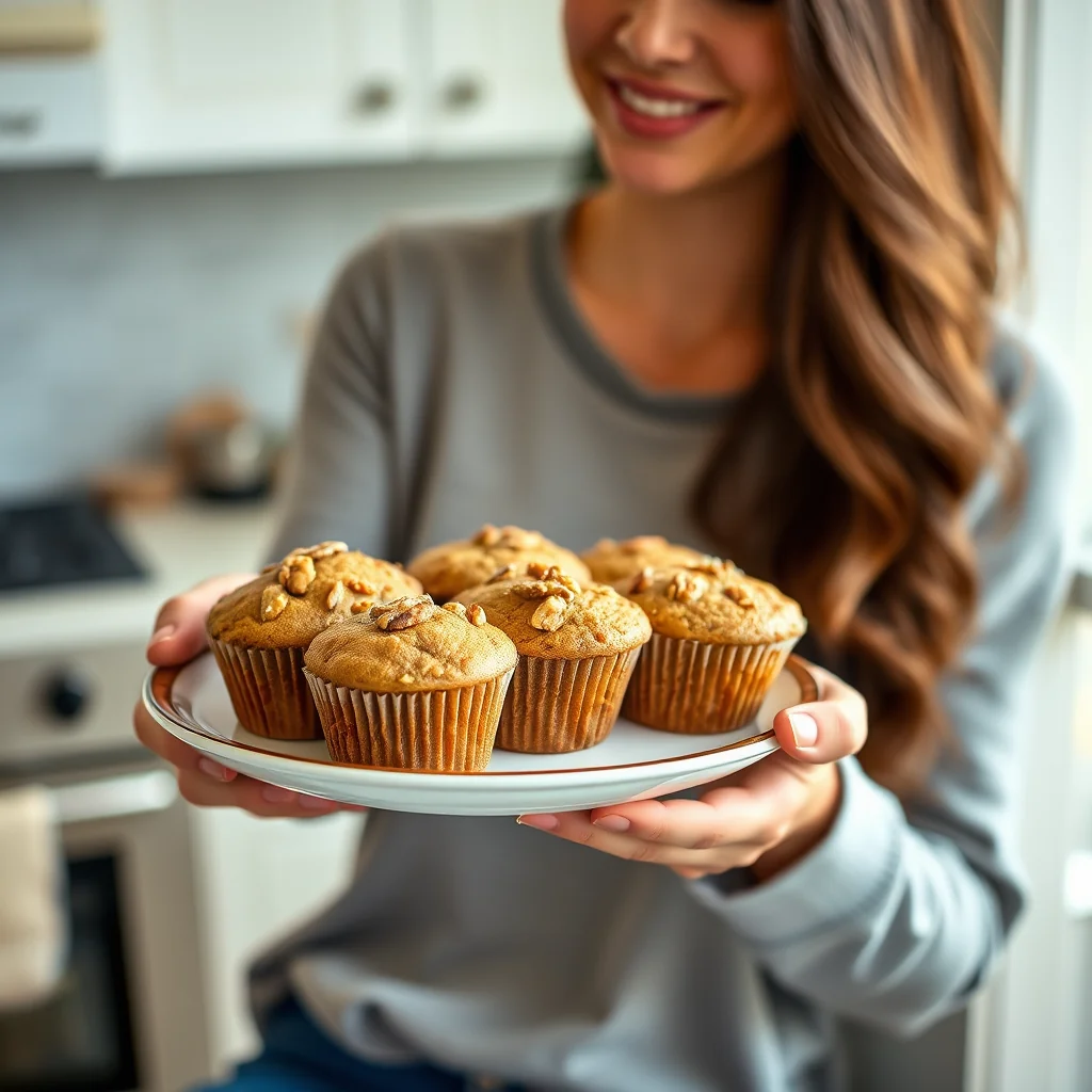Easy Keto Flaxseed Muffins with Cinnamon and Walnut – vegetarian recipe