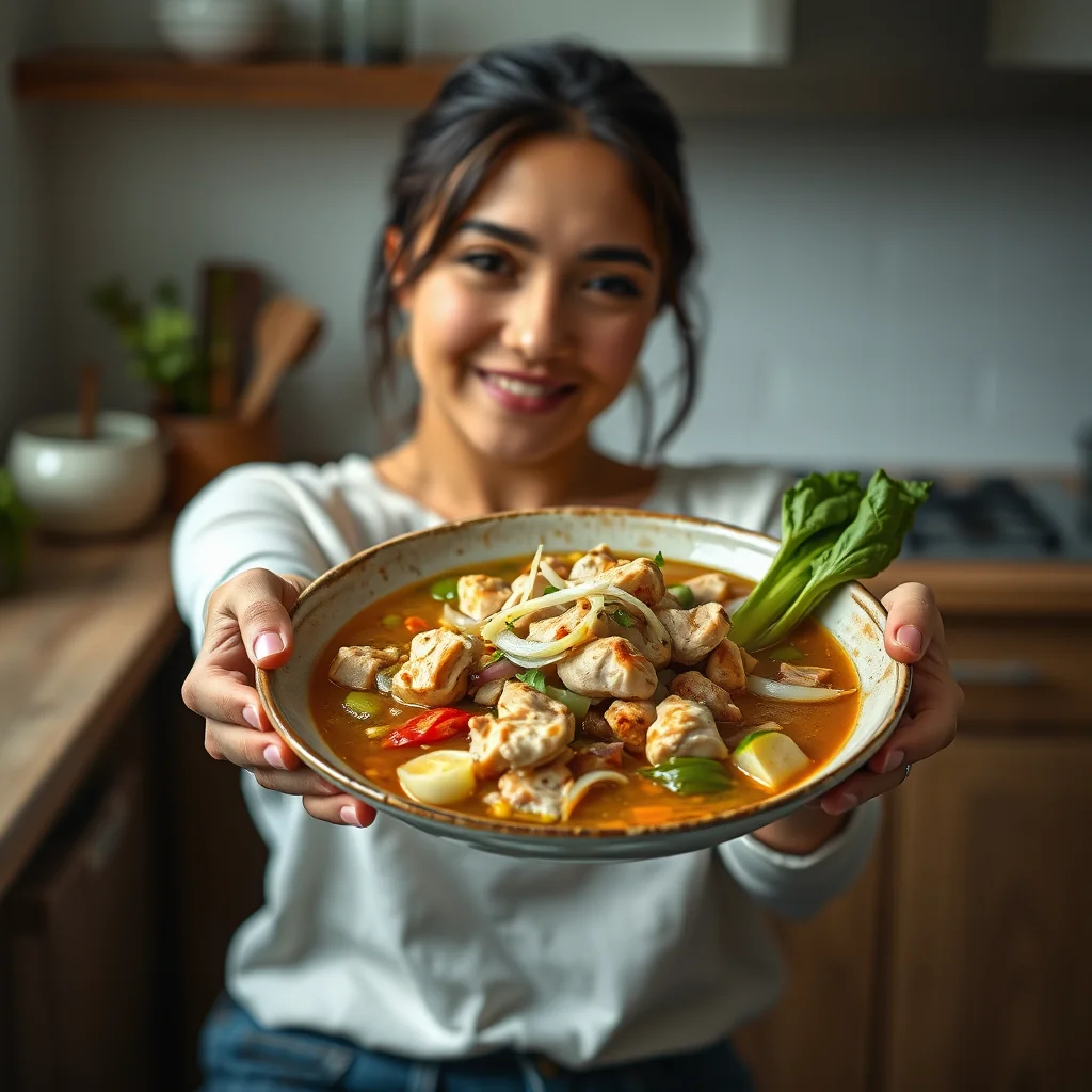 Slow Cooker Chicken Soup with Napa Cabbage and Bok Choy – vegetarian recipe