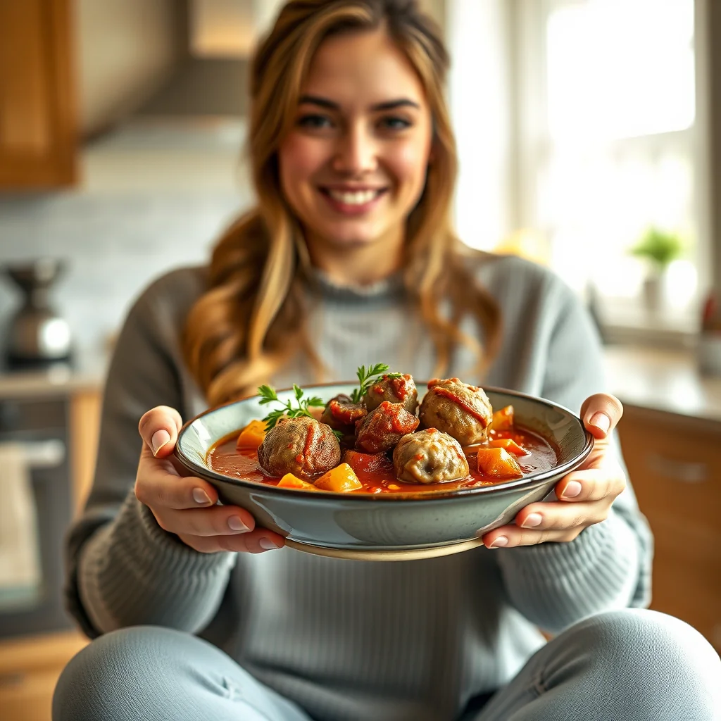 A Bowl of Pure Comfort: Slow Cooker Meatball & Sausage Soup – vegetarian recipe