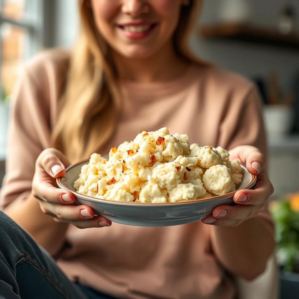 Slow Cooker Mashed Cauliflower – vegetarian recipe