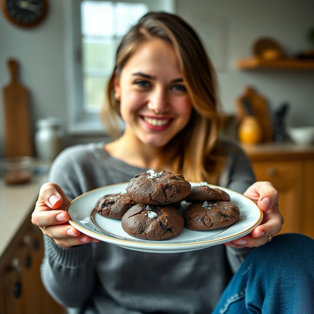 Keto Chocolate Cookies with Sea Salt – vegetarian recipe