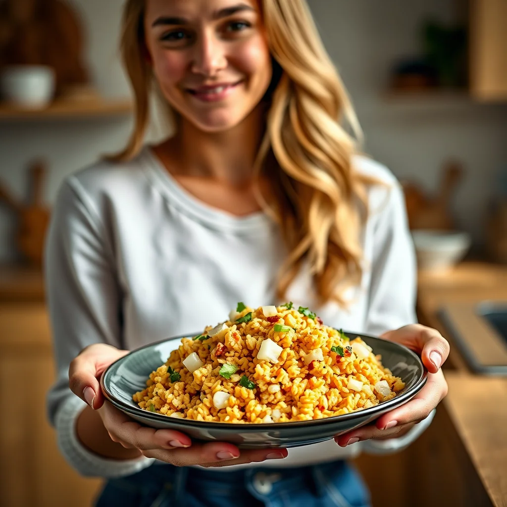 Slow Cooker Cheesy Mexican Cauliflower Rice – vegetarian recipe
