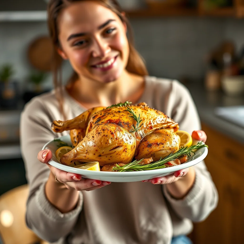 Cast-Iron Lemon Rosemary Roasted Chicken – vegetarian recipe