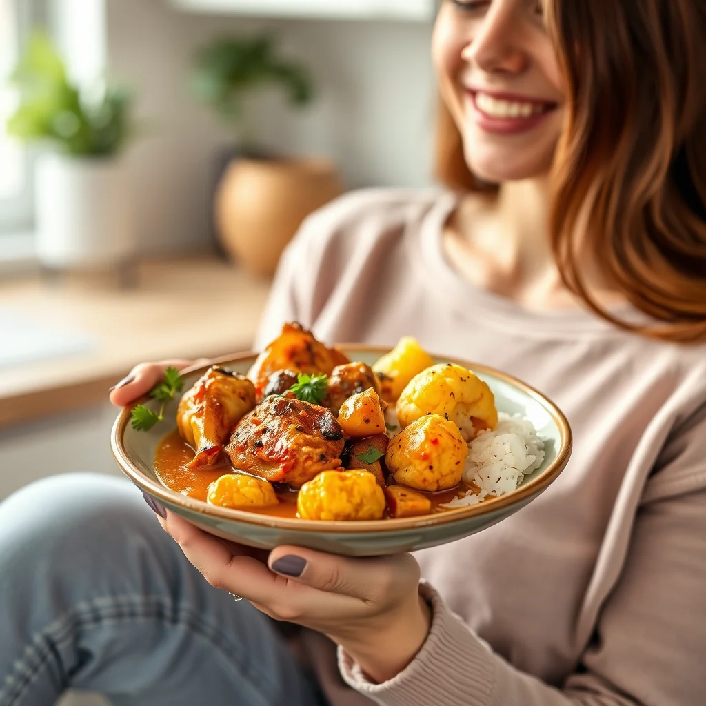 Slow Cooker Chicken and Cauliflower Curry – vegetarian recipe