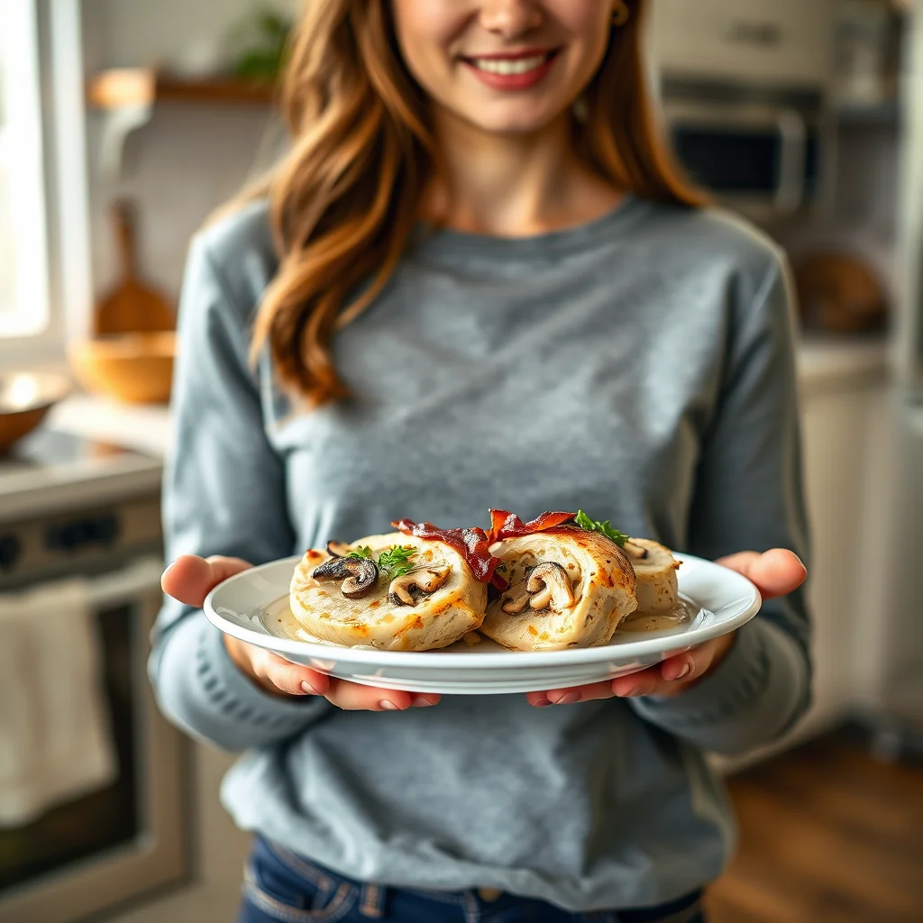 Slow Cooker Creamy Bacon & Mushroom Stuffed Chicken Breasts – vegetarian recipe