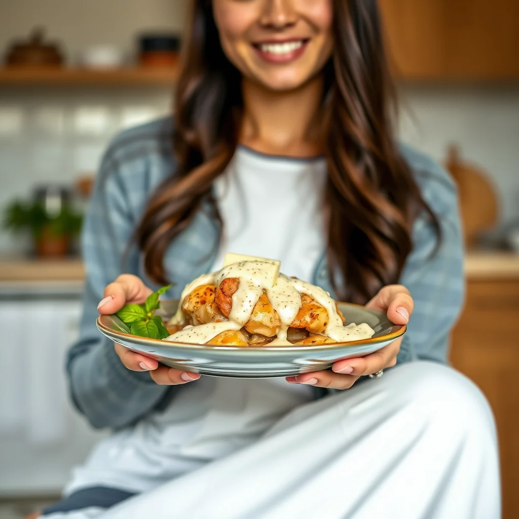 Easy Slow Cooker Sunday Chicken with Creamy Sauce – vegetarian recipe