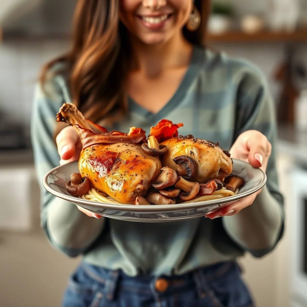 Slow Cooker Bacon Mushroom Swiss Chicken – vegetarian recipe