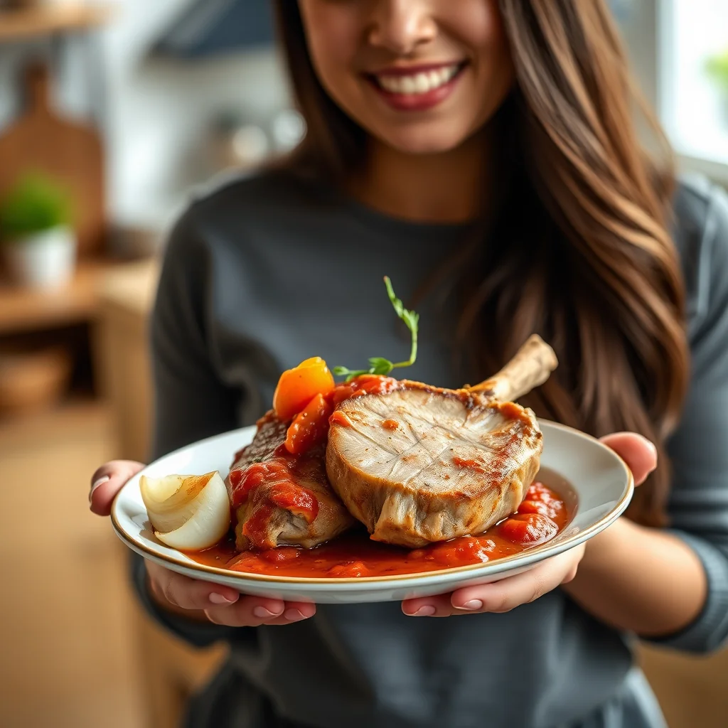 Slow Cooker Pork Chops with Zesty Tomato Sauce – vegetarian recipe