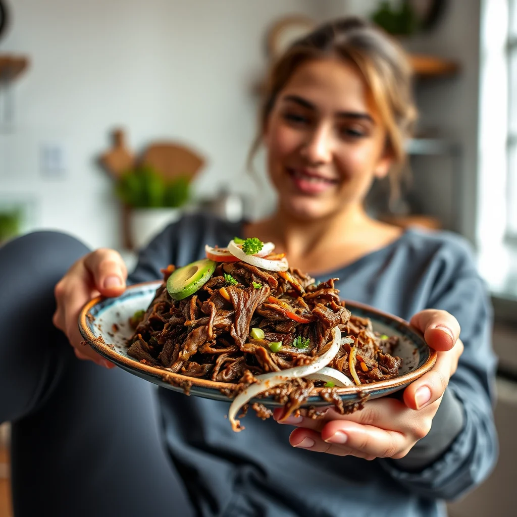 Slow Cooker Tex-Mex Shredded Beef – vegetarian recipe