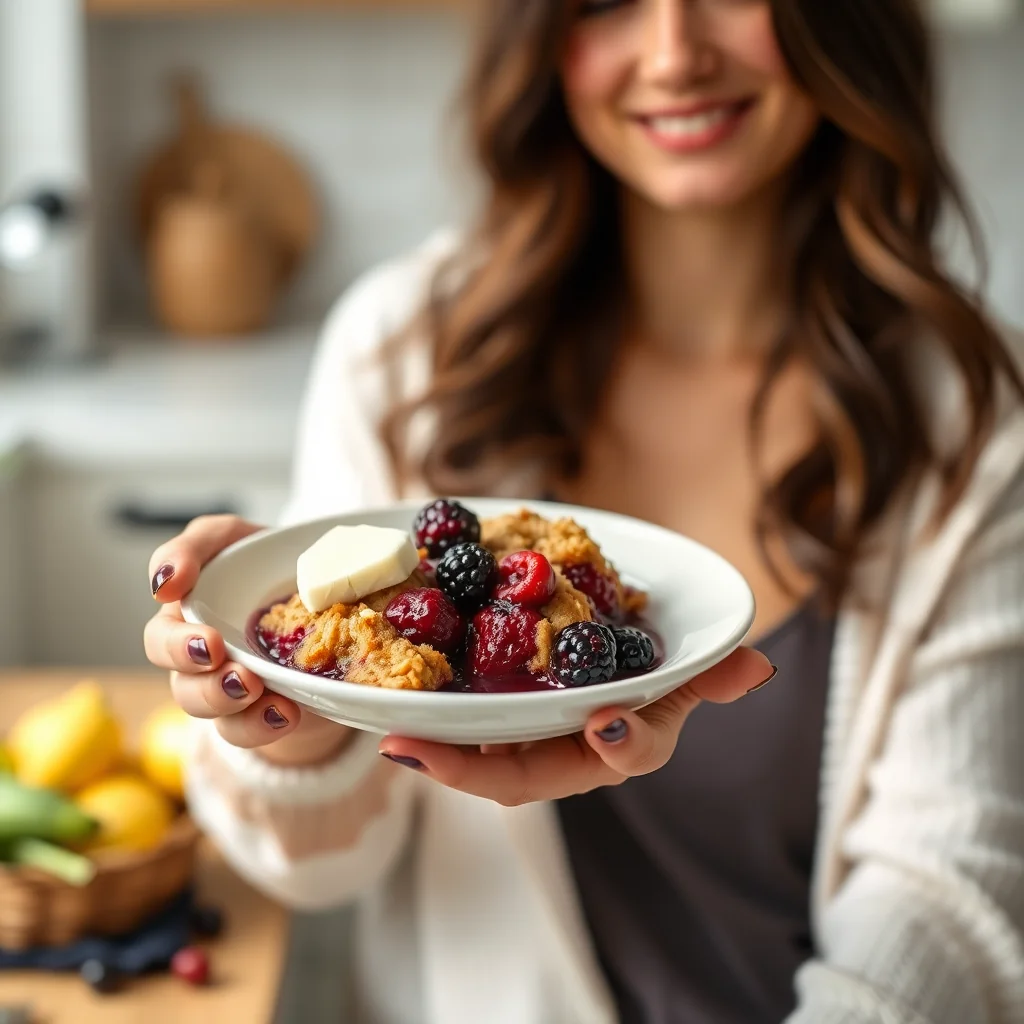 Slow Cooker Keto Berry Cobbler – vegetarian recipe