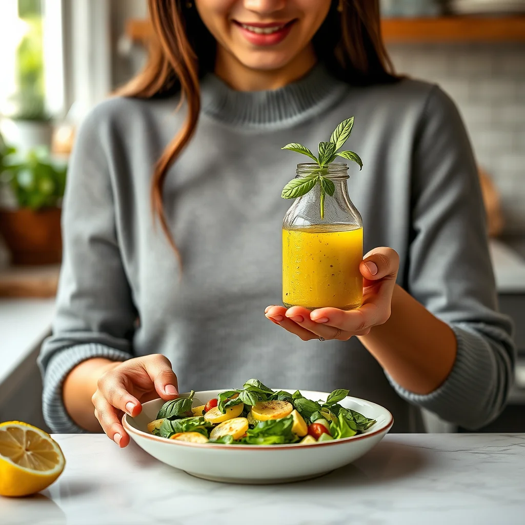 5-Minute Lemon Basil Vinaigrette – vegetarian recipe