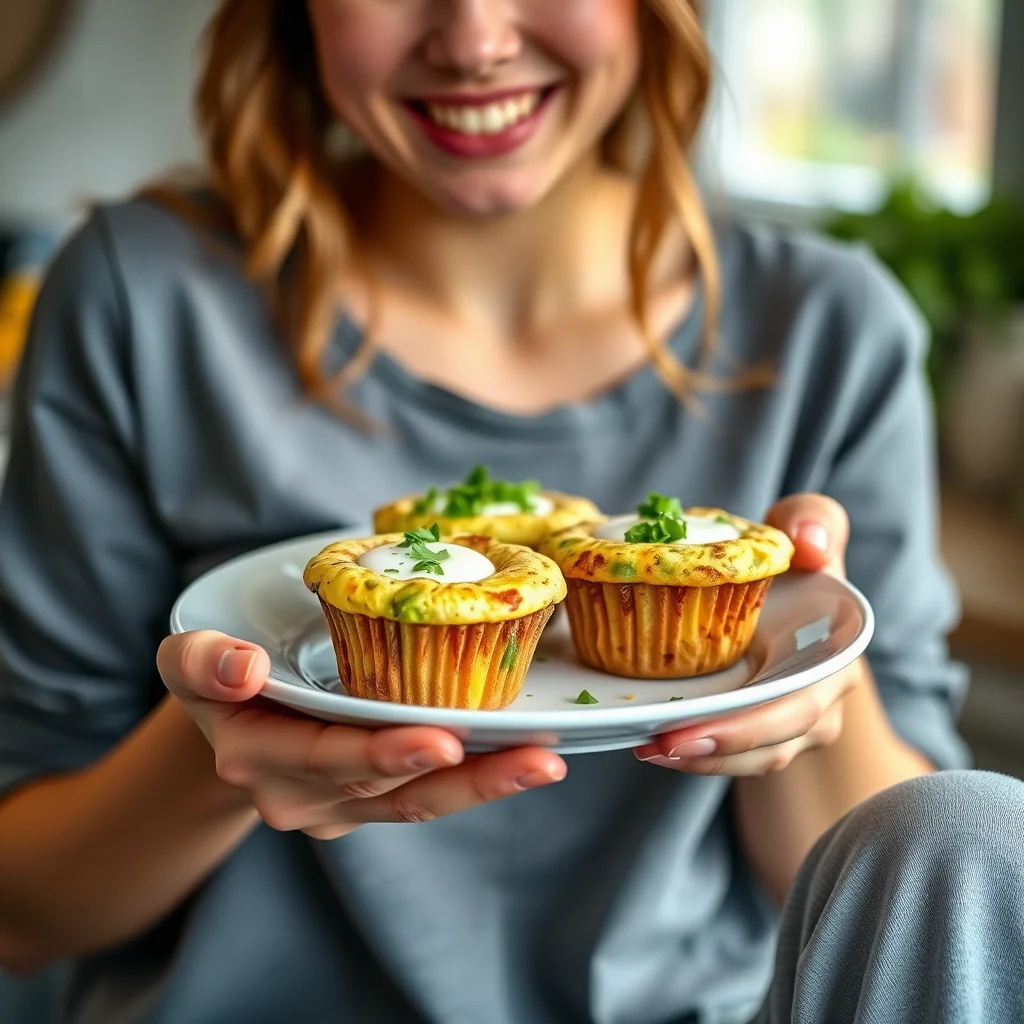 Savory Jalapeño, Cilantro, and Avocado Egg Muffins – vegetarian recipe