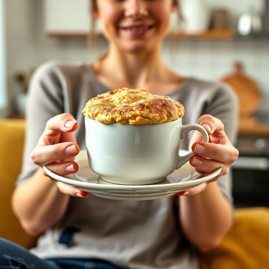 5-Minute Microwave Mug Biscuit (Keto, Gluten-Free) – vegetarian recipe