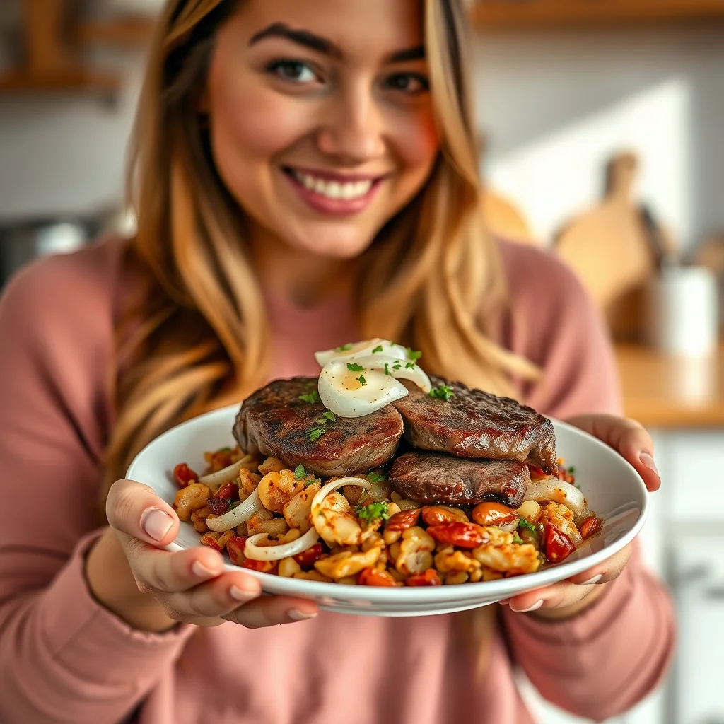 Hearty Steak and Veggie Hash – vegetarian recipe