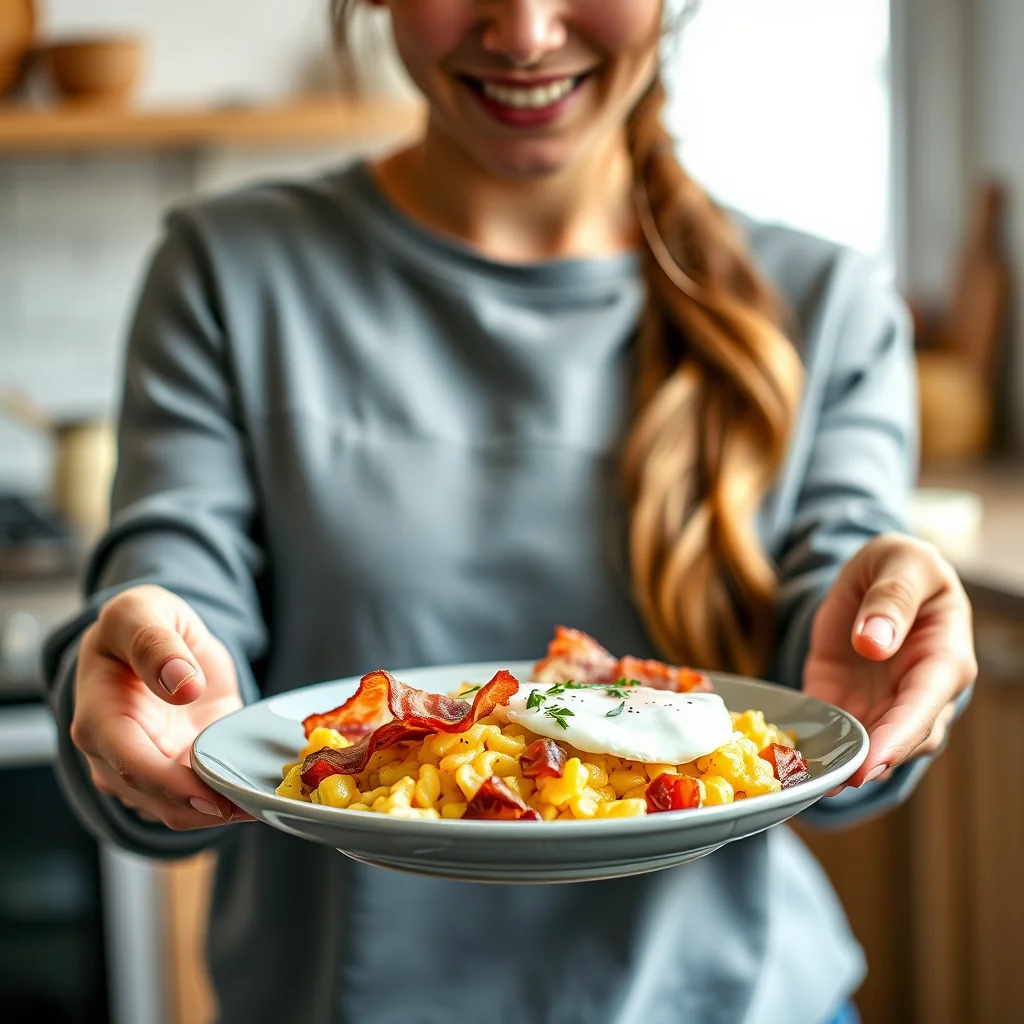 Bacon and Egg White Scramble – vegetarian recipe
